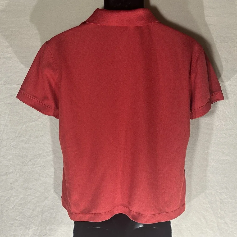 Nike Golf Polo Shirt Womens XL 16/18 Red FIT DRY Short Sleeve Athletic Top